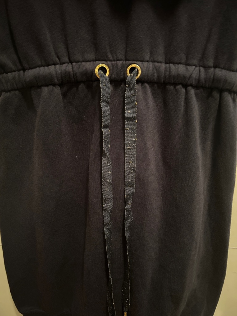Vintage Juicy Couture Navy Zip-Front Hooded Short-Sleeve Dress - Picture 7 of 7